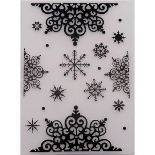 YINISE Plastic Embossing Folder For Scrapbook Stencils SNOWFLAKE DIY PAPER Album Cards Making DECORATION Scrapbooking MOLD NEW