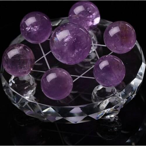 Natural amethyst orb Seven Star array amethyst pendant