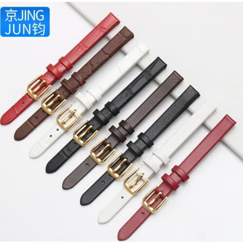 Shengmeirui 6mm 8mm 10mm for pretty lady genuine leather strap thin plain watchband watch accessories fashion bracelets +tools