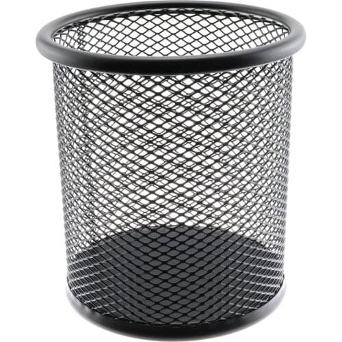 Mesh Metal Pen Holder Pencil Organizer Round Shaped Metel Mesh Pen Pot for Home Desk Office and School