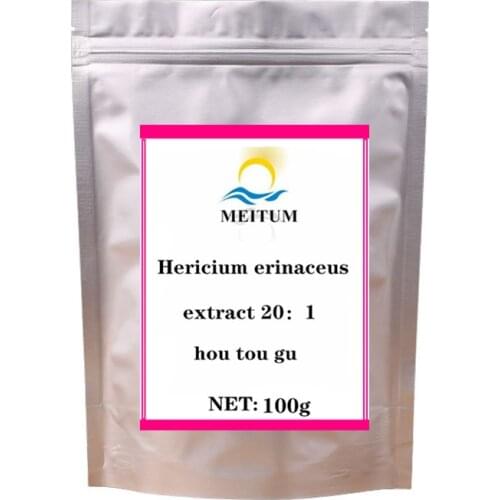 High quality 99% Organic Lions Mane Mushroom Powder Hericium Erinaceus Extract Brain Support Focus Memory Tonic free shipping