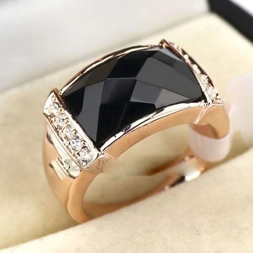 Women Gift word Love Fashion Simulated Onyx Ring use Crystal Size 6-9 a 5.23 mujer for silver - jewelry