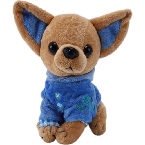 1Pcs 17Cm Chihuahua Puppy Kids Toy Kawaii Simulation Animal Doll Birthday Gift For Girls Children Cute Stuffed Dog Plush Toy