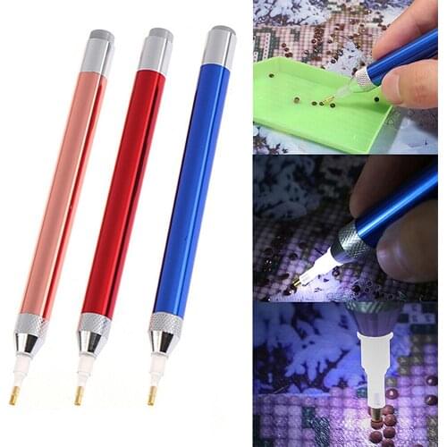 1pcs Diamond Painting Pen Lighting 5D Diamond Painting Point Drill Pen Tools for DIY Crafts Sewing Cross Stitch Accessories