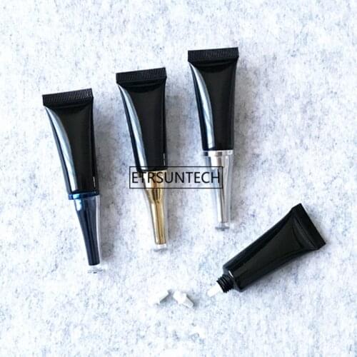 10ml/g Eye Gel Cream Sample Cosmetic Containers black Plastic Hose Packaging Bottle Whit Inner Cover F1997