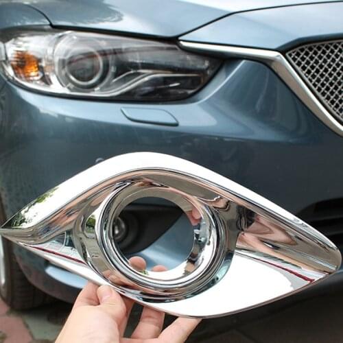 Hot For Mazda 6 M6 Atenza 2013 2014 2015 Front fog light lamp cover trim 2pcs