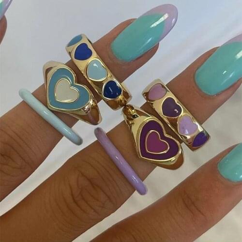 2021 European American Popular Accessories Alloy Love Ring for Woman Gift Banquet Fashion Trend Travel Wear