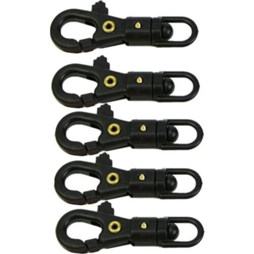5 PCS Survival Carabiner Rotatable Buckle Quickdraw Key Chain EDC Tool