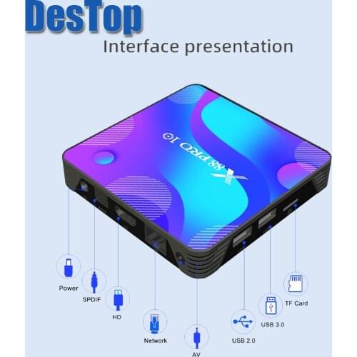 5PCS Smart TV Box Android 10 X88 PRO 10 4GB 64GB Rockchip RK3318 1080p 4K 60FPS USB3.0 Google Play Store Netflix Youtube