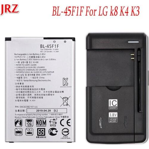 BL-45F1F battery 2500mAh For LG k8 K4 K3 M160 LG Aristo MS210 X230K M160 X240K LV3(2017 version K8) Battery Batterie+Charger