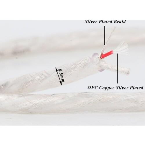 Preffair X413 OFC silver plated Audio 6N Silver Audio Video cable balance cable XLR interconnect with Pailiccs Balance plugs