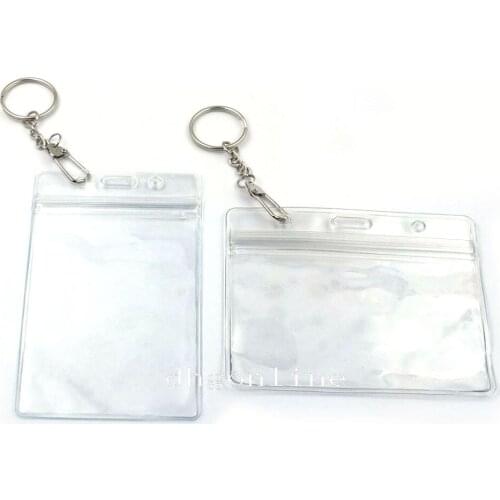 5 Sets ID Card Badge Holder Zip For keyring Retractable Lanyard Fuel Gas Petroleum V H