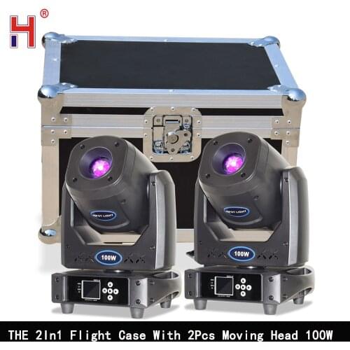 Flight Case 2in1 Spot 100w With 5 Face Prism And Electronic Focusing Moving Head Stage Light For Dj Party Wedding Bar