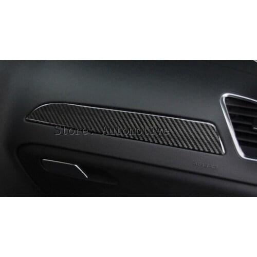 For Audi A4 B8 Carbon Fiber Center Console Glove Box Moulding Cover 2009-2015