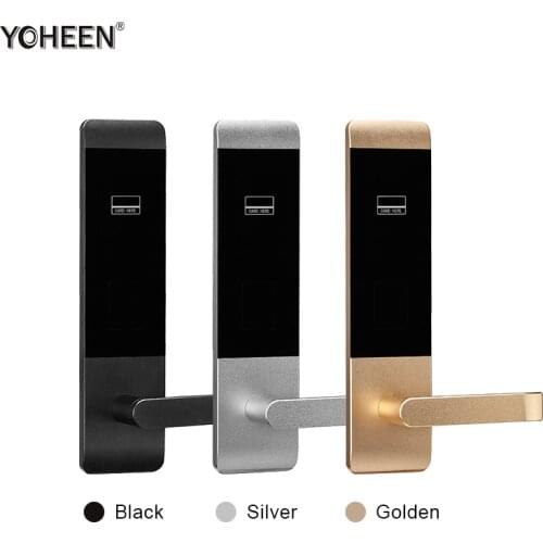YOHEEN Security Electronic Keyless Card Key RFID Access Control Hotel Door Lock with Mangement software system