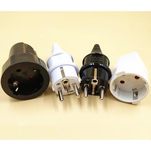 EU 16A 250V Korea Russia France Germany Grounded Industry Assemble Wired Power Cable Connector Female Male Socket Plug