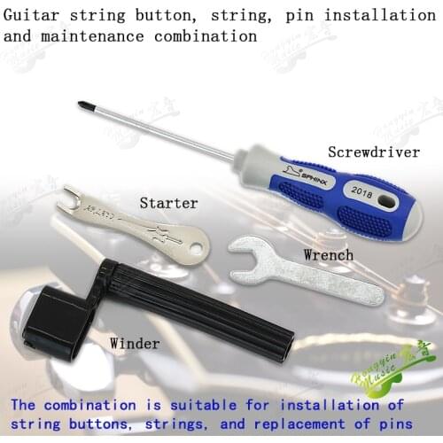Guitar string knob installation tool screw knife string wrench guitar string button repair tool