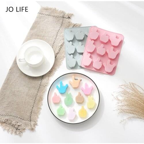 JO LIFE Creative Hand Gesture Cake Mould Silicone Novelty Cookie Fondant Decoration Tool Chocolate Mold