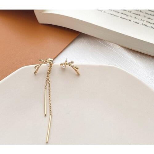 Small Antlers Earrings No Hole Ear Clips Tassels Clip On Earring Without Piercing Minimalist Earrings Jewelry CE986