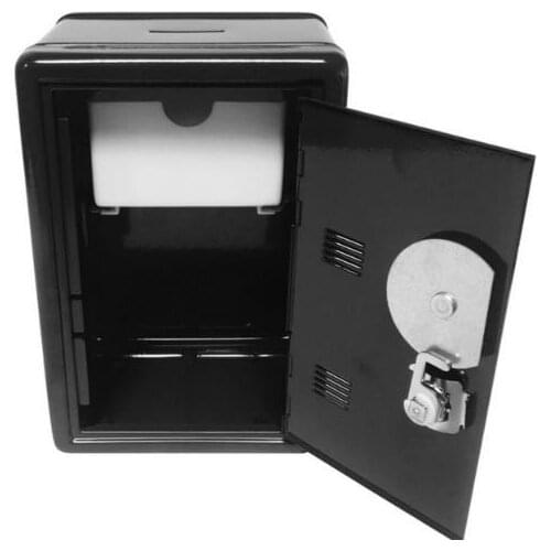 Safe Box Design Mini Petty Cash Money Box Stainless Steel Security Lock Lockable Metal Safe Small Fit for House Decoration