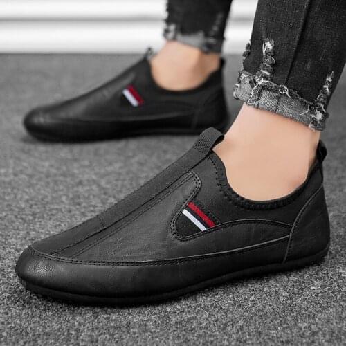Summer Men Casual Shoes Soft leather Moccasins Flats Driving Shoes Breathable Slip-On Walking Footwear For Mens Loafers Size 39