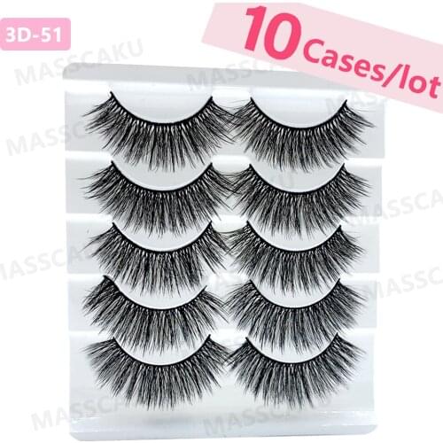 NEW 5 Pair Lashes Wholesale 100% Mink Hair False Eyelashes Handmade 10mm-25mm Dramatic Thick Long 3d Mink Lashes Makeup