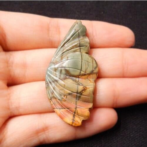 Special sale!!Natural Stone Multi-Color Picasso Jasper Handmade Necklace For Fine Jewelry Gifts 47x22x6mm 7.8g