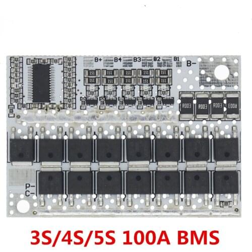21V 100A 5S BMS Li-ion LMO Ternary Lithium Battery Protection Circuit Board