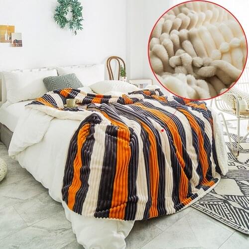 Flannel blanket for bed or sofa. Bed throw for single or double bed. Bedspread for queen size or king size bed