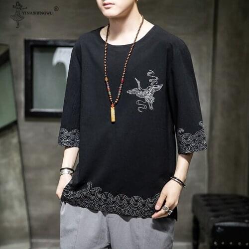 Traditional Print Short Sleeve Shirt Couple Kimonos Japanese Kimono Men Harajuku Beach Loose Thin Round Neck Shirt Plus Size 5XL