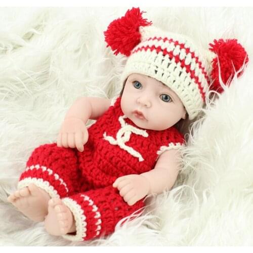 Silica gel doll 28CM Baby Doll Reborn Doll Toy For Kids Appease Accompany Sleep Cute Vinyl Doll Toy Gift
