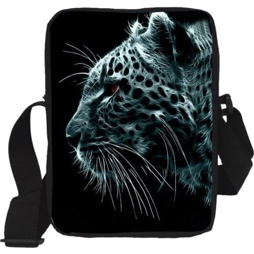 Animal Zoo Tiger Cat Print Crossbody Bags for Kids Men Messenger Bags Children Boys Casual Bag Bolsos Kids Handbag Travel Bags