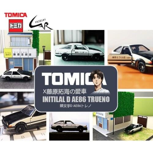 TAKARA TOMY TOMICA Vehicles Toyota Car Alloy Vehicel Diecast Model Initial D AE86 TRUENO Nissan Silvia GT-R Toy Collections