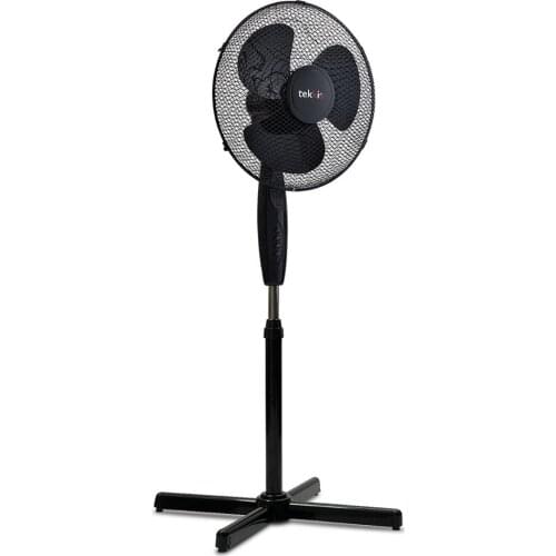 Tekkio T1001-oscillating foot fan. Adjustable height. 45W rotating motion with 3 speeds grille nest Bee