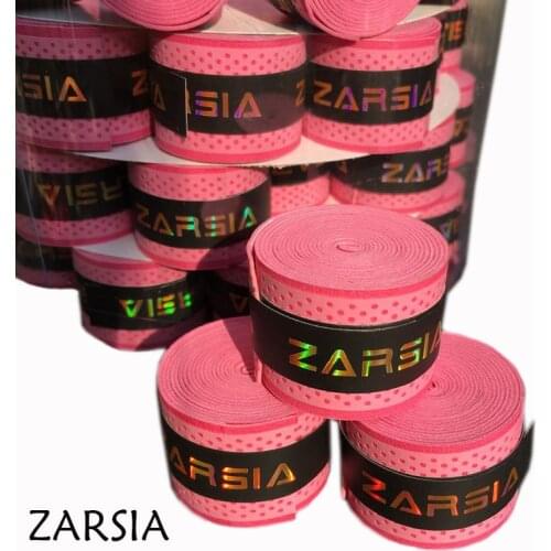 ZARSIA Tennis racket over grips,60 pcs Pressure point Tennis Racket Grip, dry feel badminton Racquet sweatband (Pink)