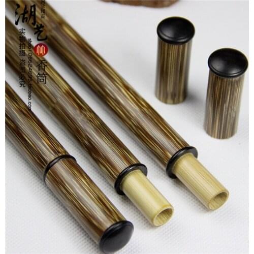 Teachers appliance Mosaic gold silk and ebony long joss stick tube sinking smell incense box manufacturer wholesale