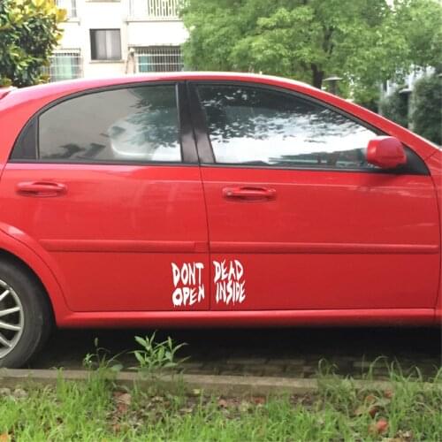 DONT OPEN DEAD INSIDE Vinyl Decal Sticker For Car Truck Door Walking Dead Zombie