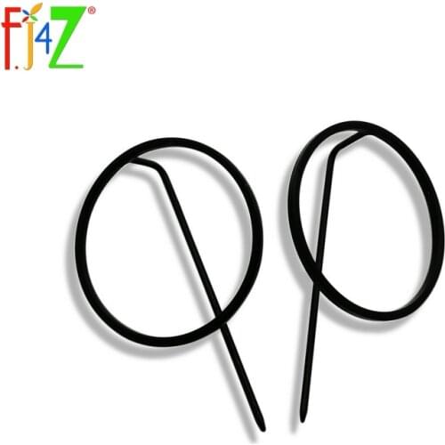 F.J4Z hot fashion rock & roll 3colors simple copper open circle drop earring for women brincos de gota feminino