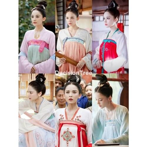 2021 tv play hanfu lady womens hanfu costume ancient chinese fairy costumes chiffon clothing ancient chinese princess dress