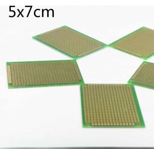 10pcs 5*7CM DIY PCB Universal Circuit Board Test Green Oil Board Breadboard Bakelite Plate Glass Fiber 5x7CM Thickness 1.5mm