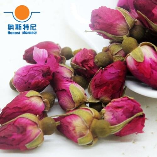 100g Free shipping dried natural flower buds dried Shangdong red rose buds&shangdong red meigui rose buds