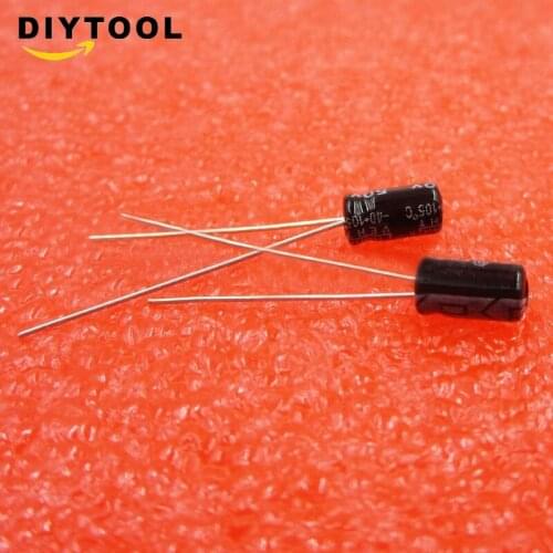 100pcs 10uF 50V 105°C Radial Electrolytic Capacitor 4*7mm
