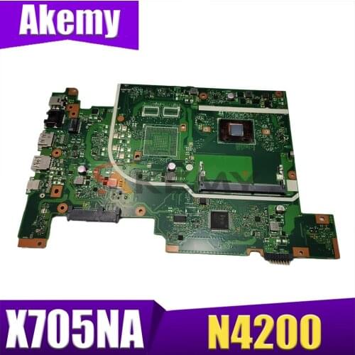 Akemy For ASUS Vivobook 17 X705NA X705N Laotop Mainboard X705NA Motherboard N4200 CPU Tested free shipping