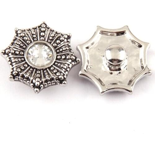 Free shipping new arrival fashion alloy press button clasp 2 color spider web DIY metal button charm