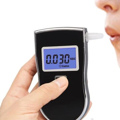 Digital Breath Alcohol Tester Breathalyzer Alcohol Tester with LCD Display Analyze High Sensitivity Alcohol Detector with 5 Tube