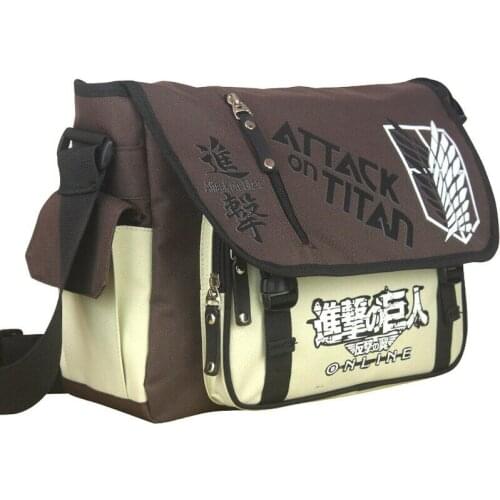 Attack On Titan Canvas Shoulder Messenger Bag School Satchel Crossbody Day Pack