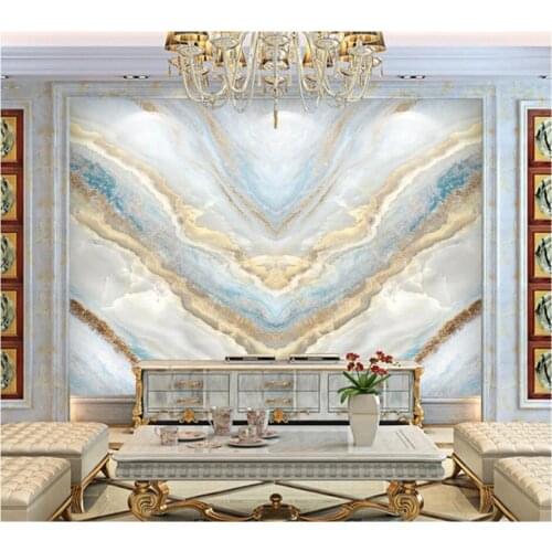 Customized Wallpaper 3D Marble Pattern Landscape Flower Sunrise Background Wall Stone Vein Fashion Aegean Sea Stone Pattern обои
