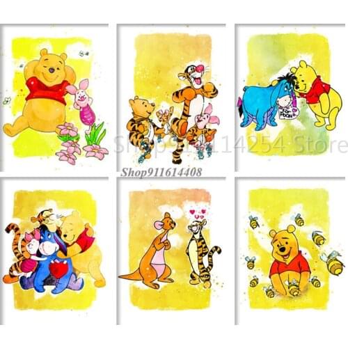 Canvas Painting Disney Classic Cartoon Winnie The Pooh tigger Anime Posters Prints Wall Art Picture Kids Living Room Home Decor