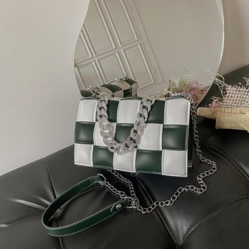 Fashion Shoulder Bag Retro hit womens crossbody bag Female Designer Leather green small Chain cheap handbags 2021 womens bran