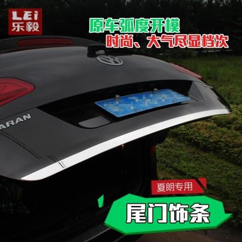 For Volkswagen Sharan 2012 to 2019 Tailgate Rear Door Bottom Cover Molding Trim Stainless Steel back door trim car Accessories